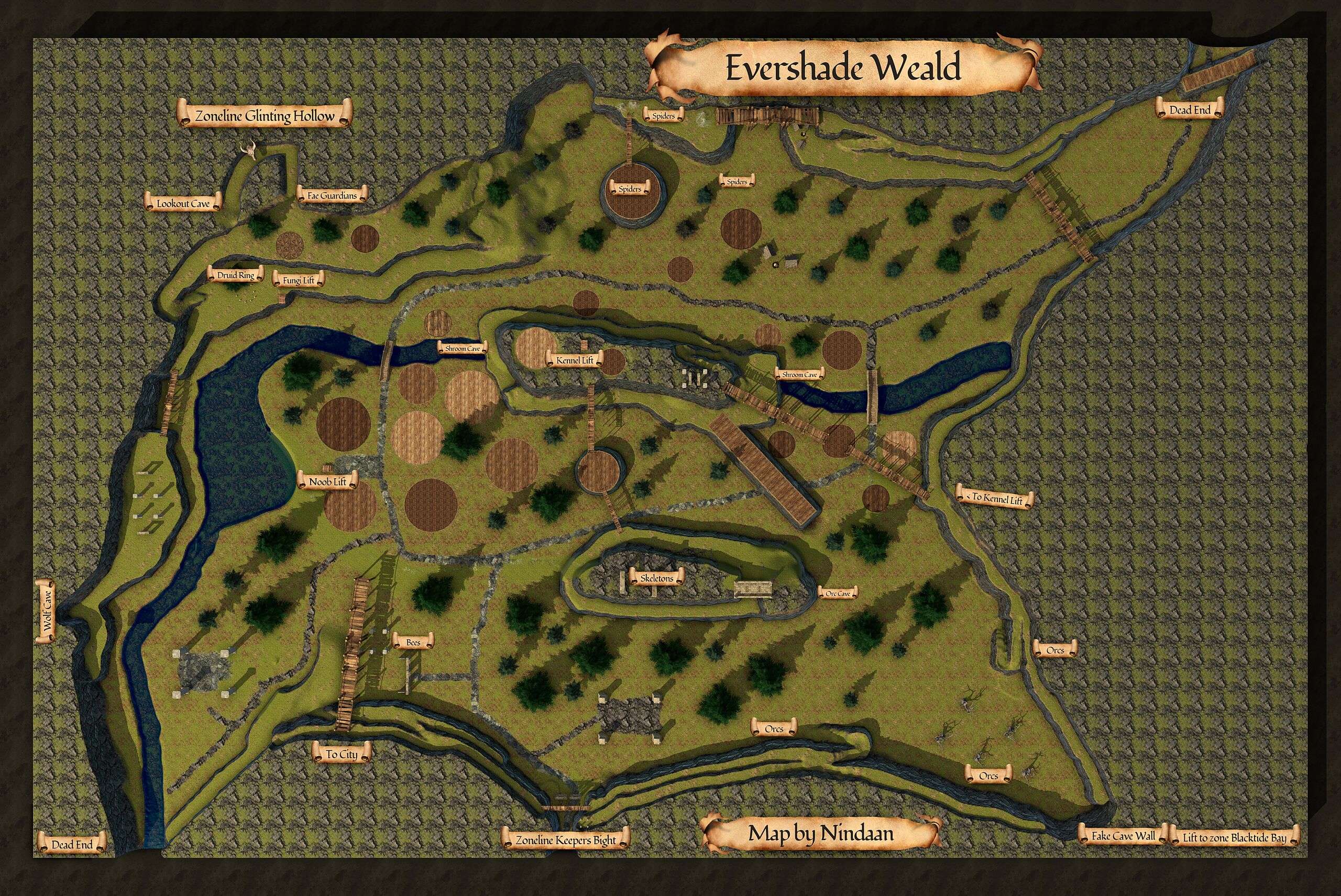 Map of Evershade Weald