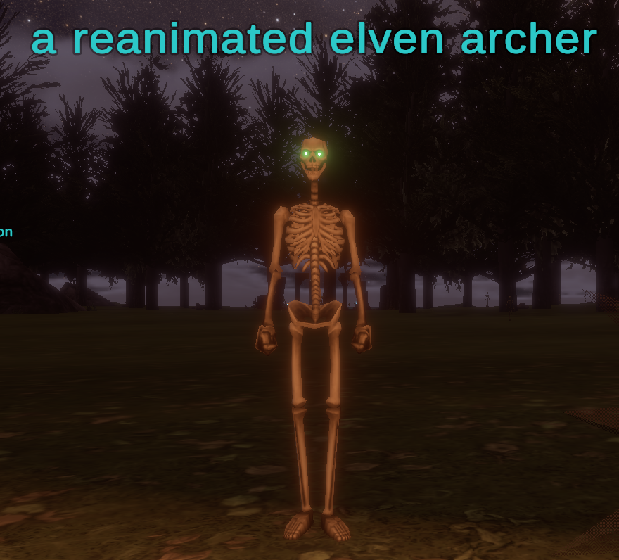 a reanimated elven archer