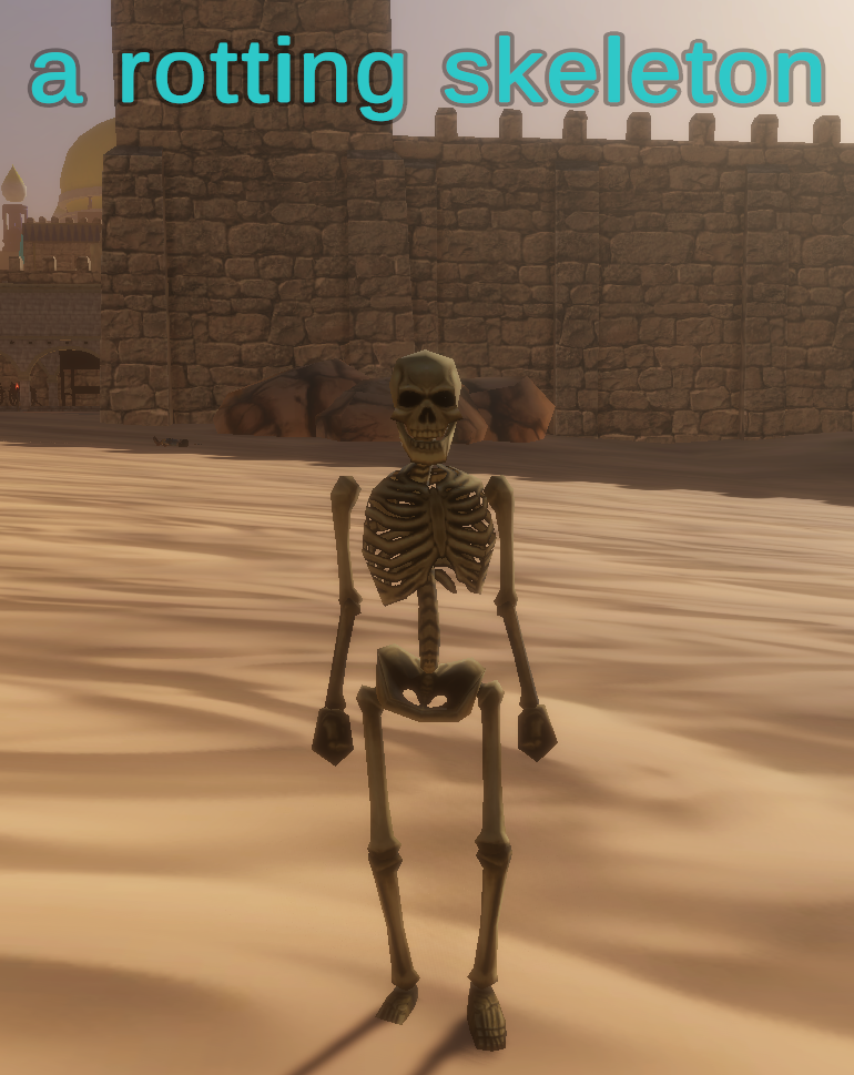 A rotting skeleton