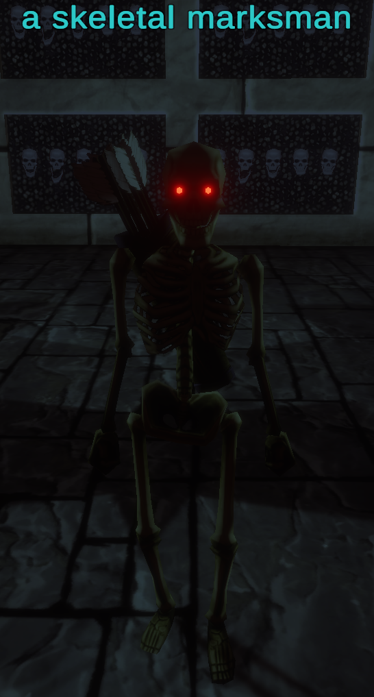a skeletal marksman