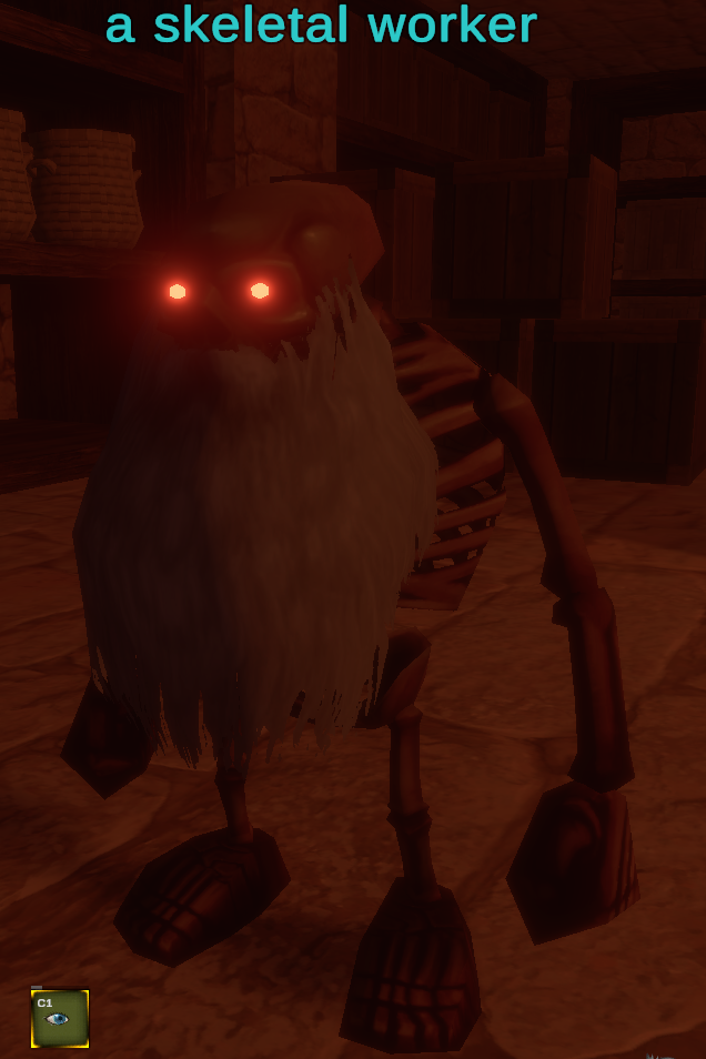 a skeletal worker