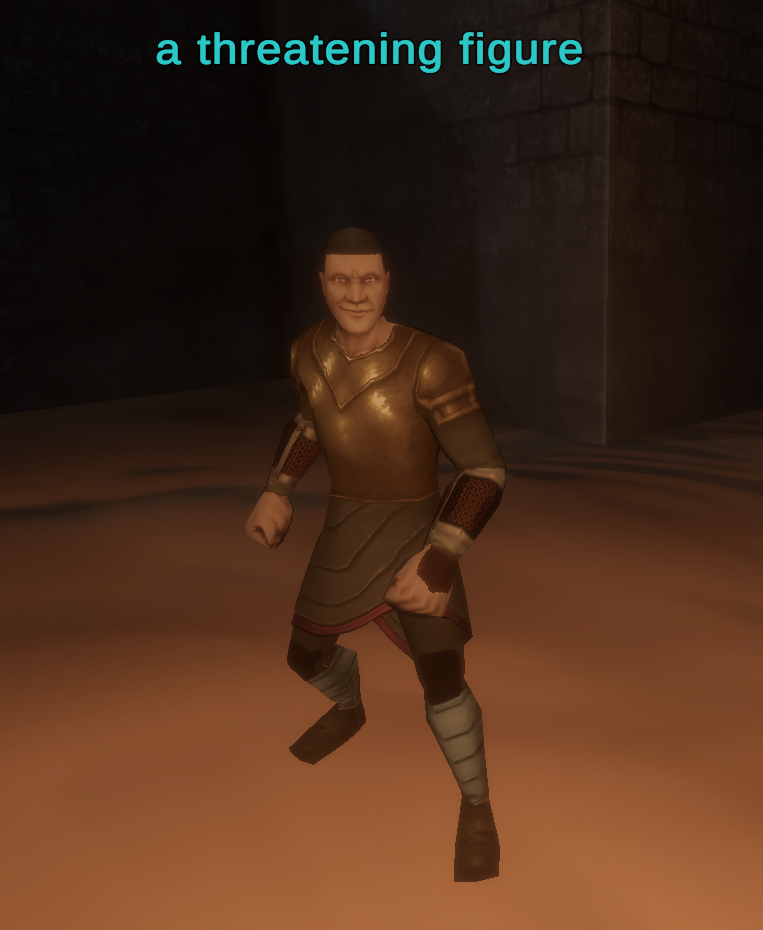 A threatening figure