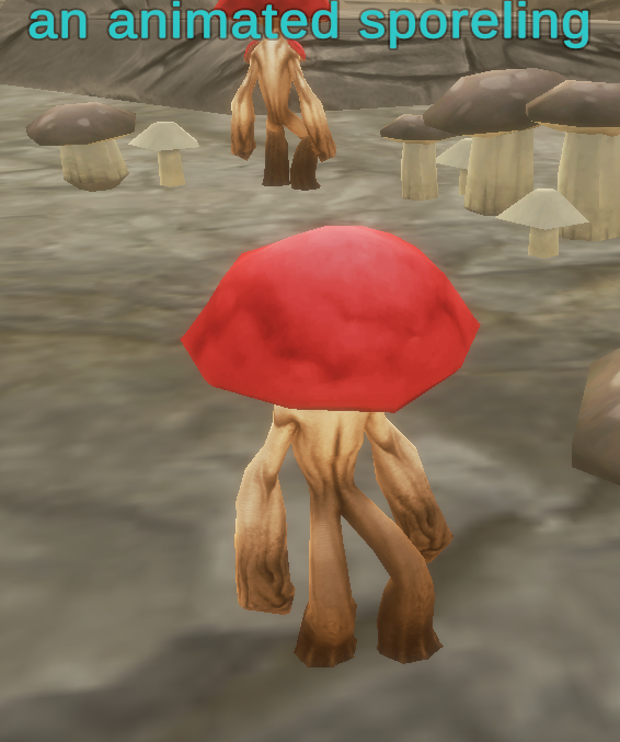 an animated sporeling
