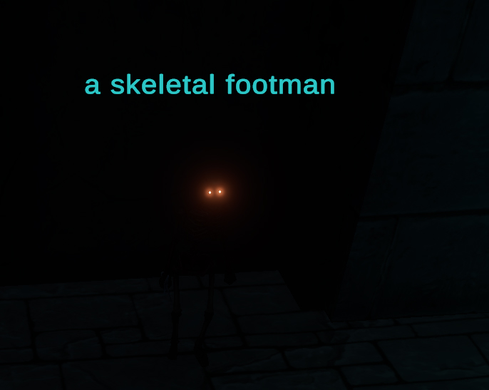a skeletal footman