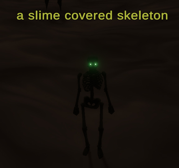 a slime covered skeleton