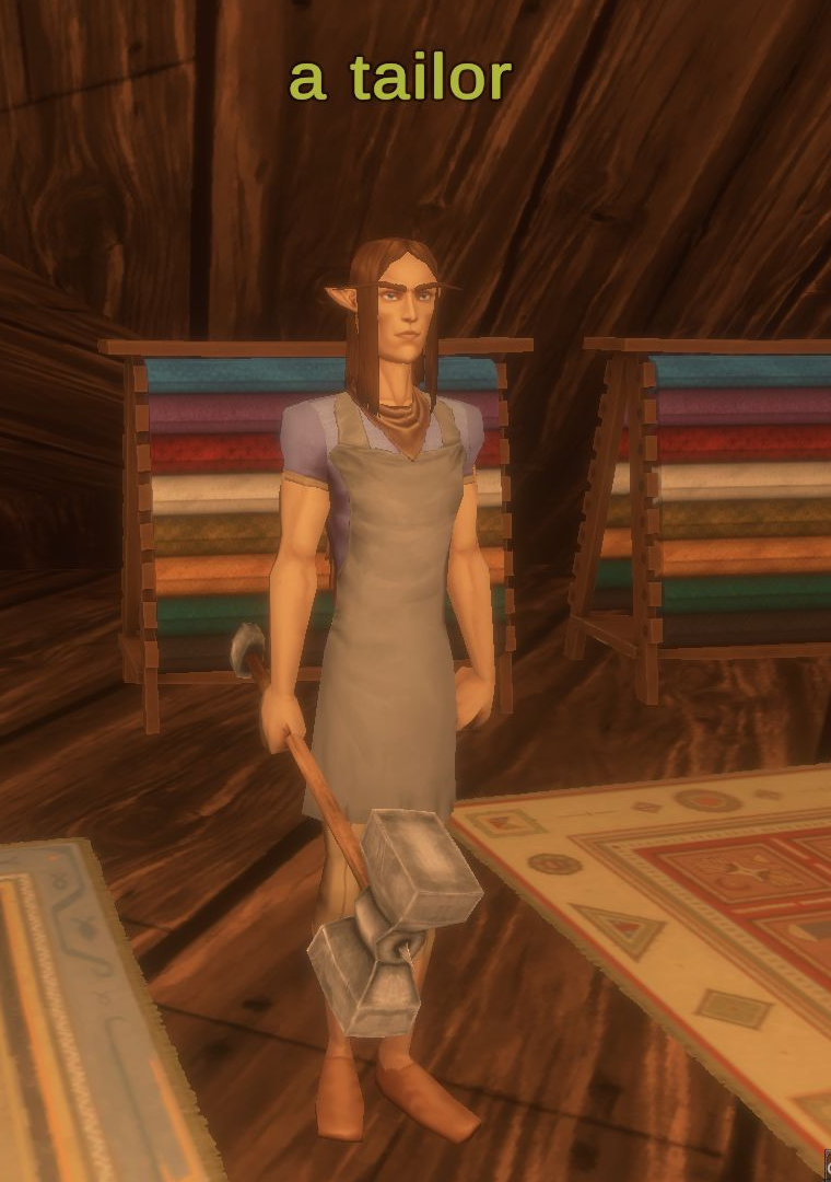 a tailor with complete overhead name visible