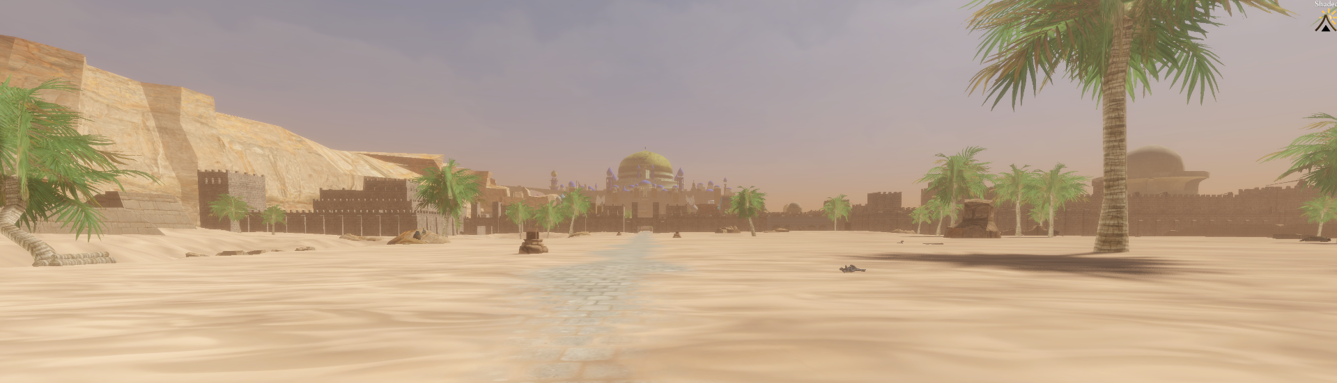 Wide view toward Night Harbor from the West Gate Newbie Yard