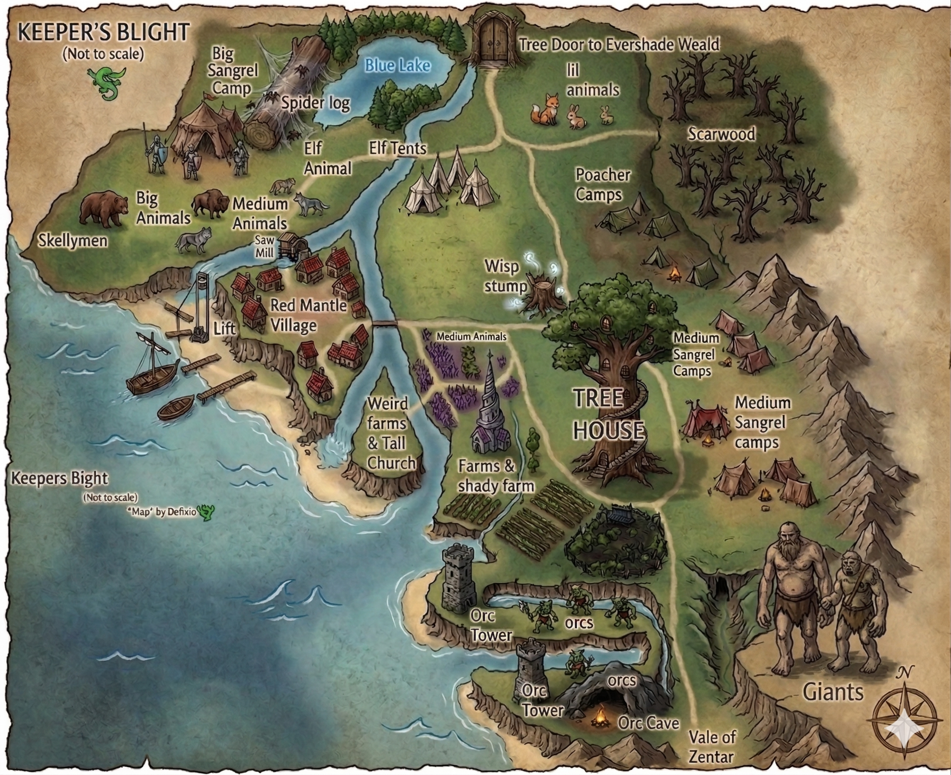Community route diagram for Keeper's Bight