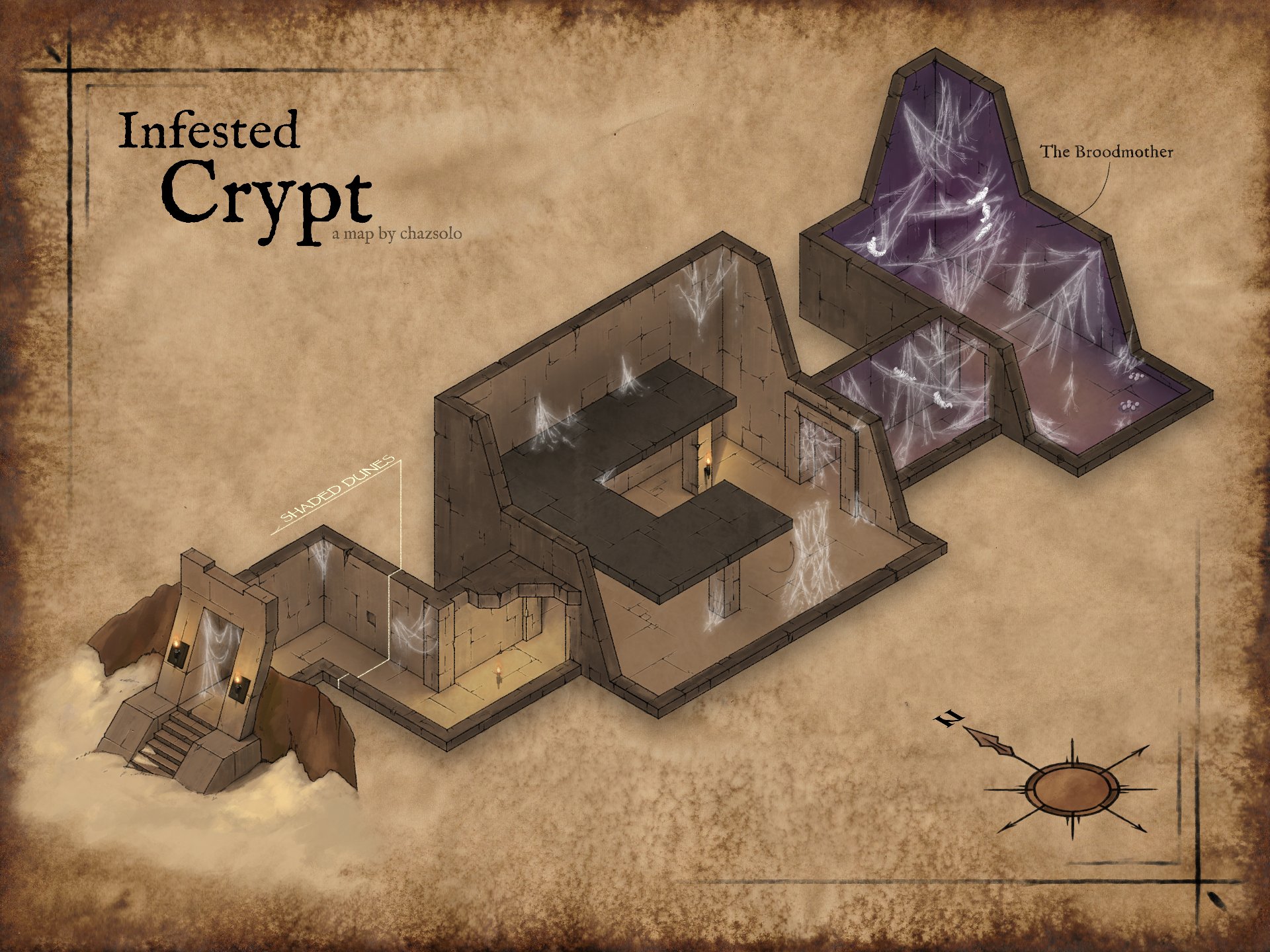 Isometric map of Infested Crypt