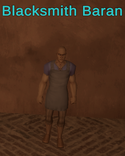 Blacksmith Baran in Night Harbor