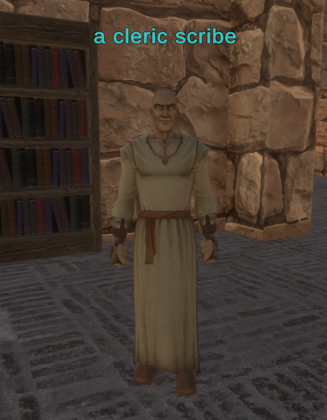 A cleric scribe