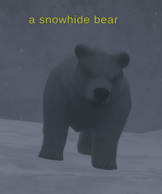 a snowhide bear