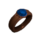 Inlaid Sapphire Copper Ring