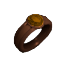 Inlaid Carnelian Copper Ring