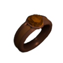 Inlaid Amber Copper Ring