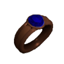 Inlaid Blue Diamond Copper Ring
