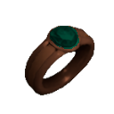 Inlaid Wolf's Eye Agate Copper Ring