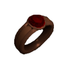 Inlaid Star Ruby Copper Ring