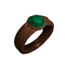 Inlaid Emerald Copper Ring