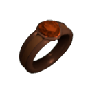 Inlaid Fire Opal Copper Ring