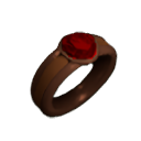Inlaid Ruby Copper Ring