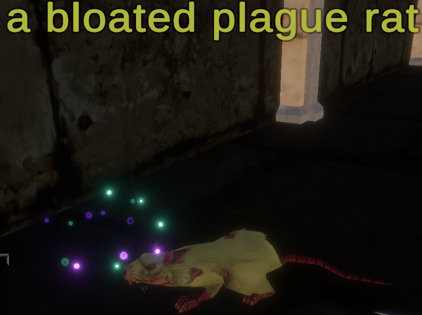 a bloated plague rat