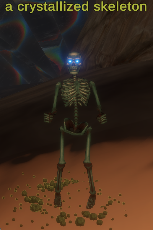 a crystallized skeleton