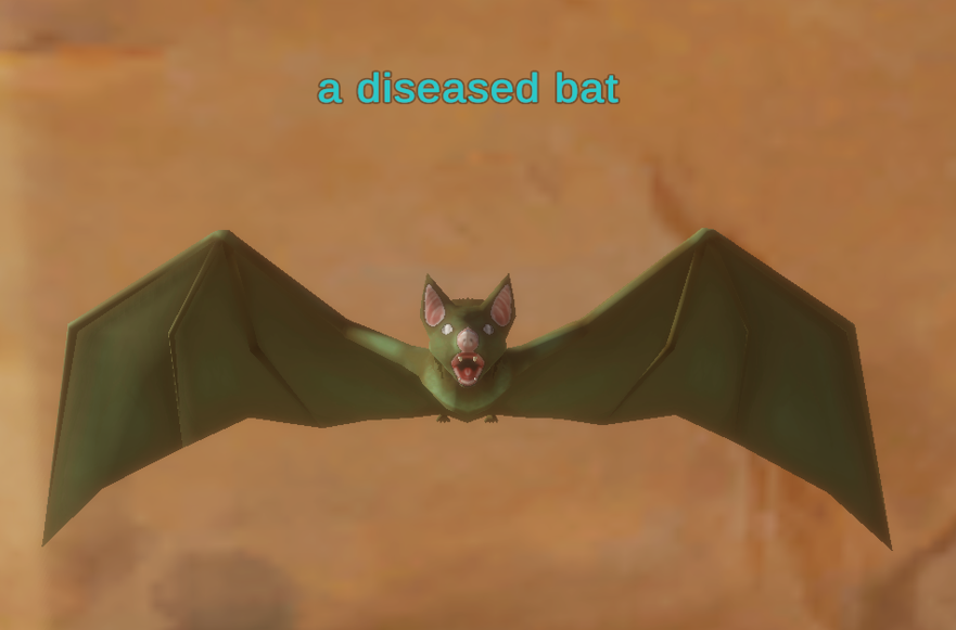a diseased bat