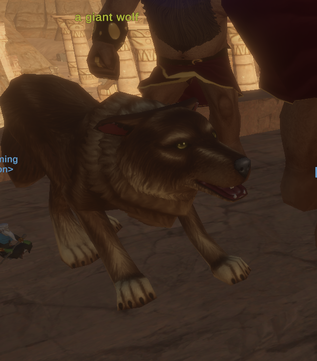 a giant wolf