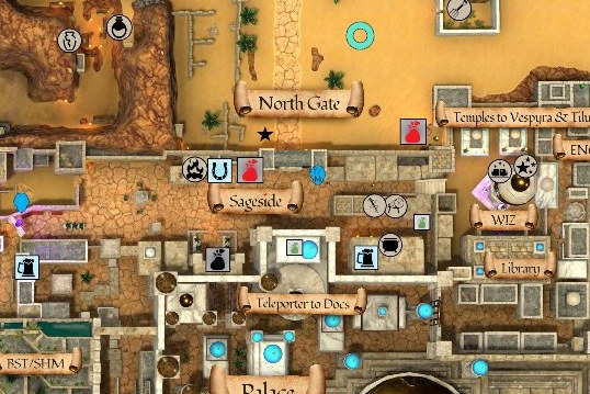 Map detail showing Sageside in Night Harbor